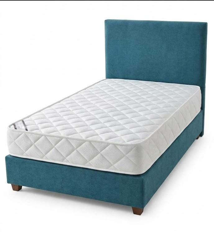 A blue bed