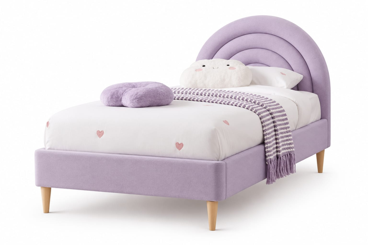 سرير أطفال لون بنفسجي مقاس 120*200