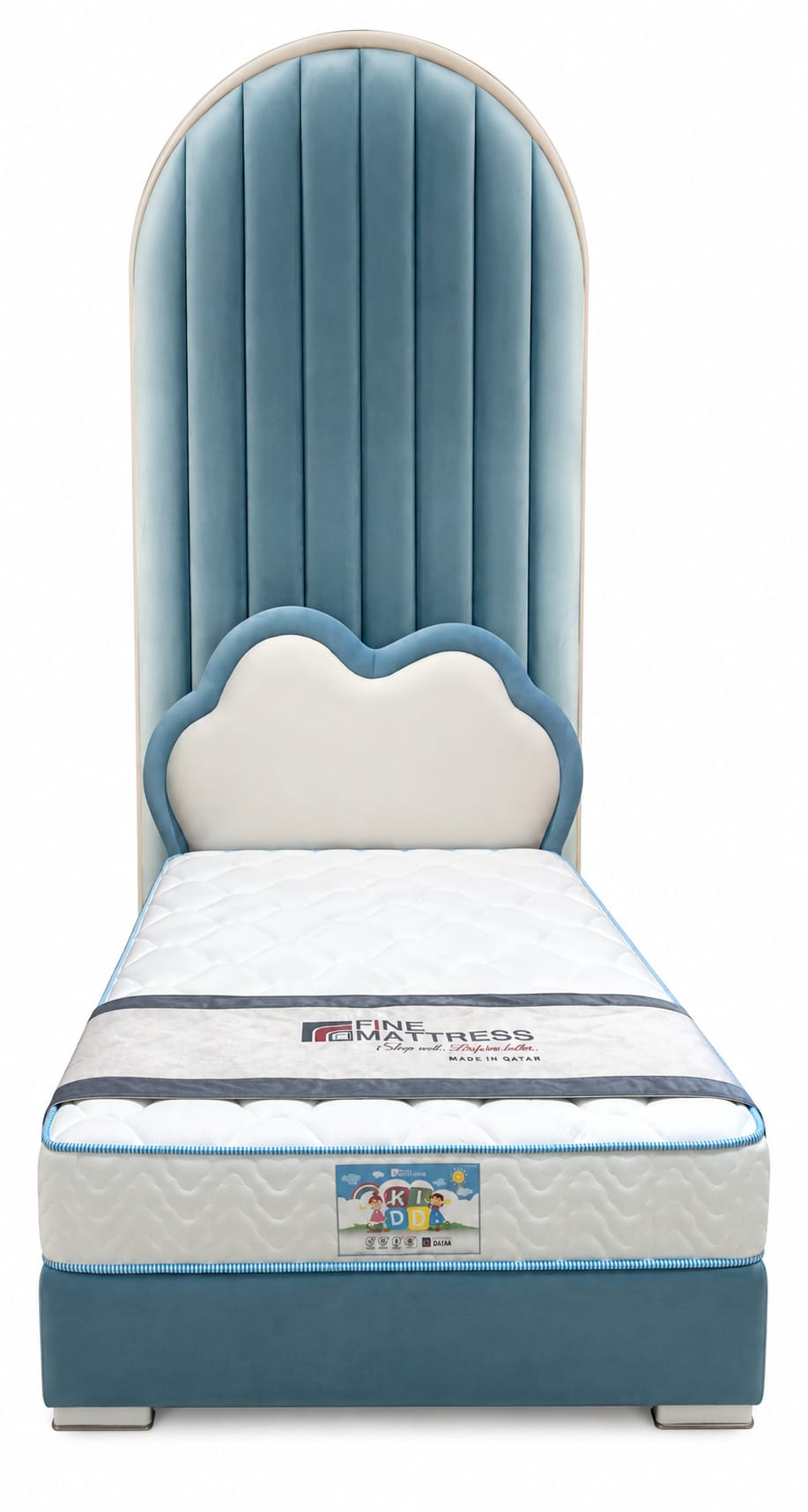 Beige headboard / bed base 300 × 148 cm